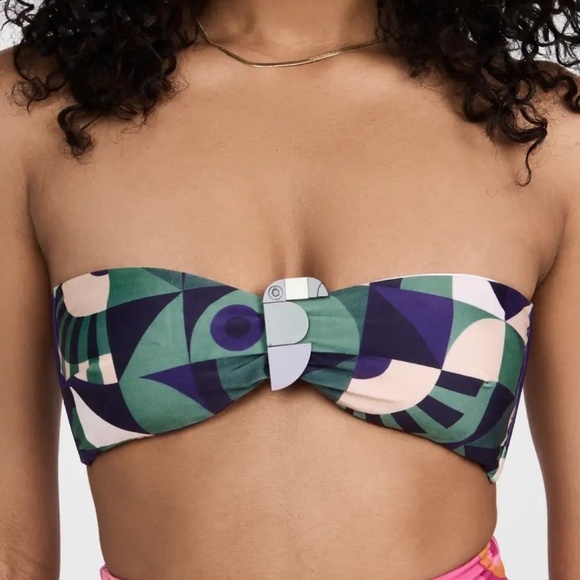 NWT Anthropologie Farm Rio Ombre  Toucan Bikini Top Large - Picture 2 of 6